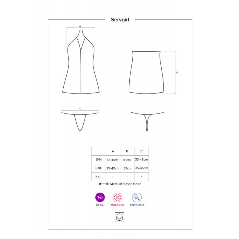 Упаковка еротичного костюма покоївки Obsessive Servgirl: стильно та дискретно