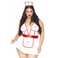 Костюм медсестри Leg Avenue Nightshift Nurse XL/XXL, сукня, трусики, шапочка — Keks-Hub