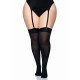 Упаковка панчіх Leg Avenue Nylon Thigh Highs Black, plus size
