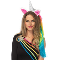 Обруч-роги единорога Leg Avenue Magical Unicorn Headband с радужной гривой