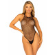 Детальний вигляд текстури сітки боді Leg Avenue Net snap crotch tank bodysuit Black – показує дрібноплетистий візерунок та еластичність матеріалу