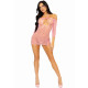 Сукня-сітка Leg Avenue Heart net mini dress Pink в упаковці бренду, готова до відправлення.