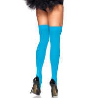 Панчохи Leg Avenue Nylon Thigh Highs Neon Blue, one size