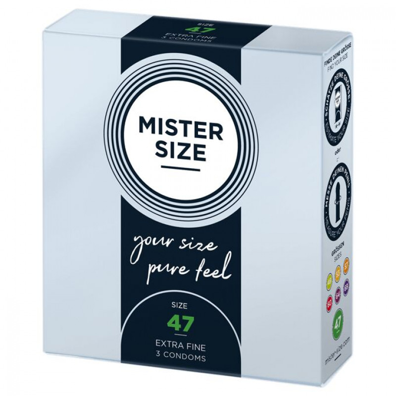 Презервативи Mister Size pure feel 47 мм - детальний вигляд текстури
