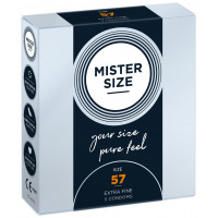 Презервативы Mister Size pure feel 57 (3 шт), толщина 0,05 мм