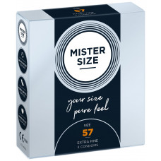 Презервативи Mister Size pure feel, розмір 57, товщина 0,05 мм (3 шт.) — Keks-Hub