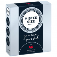 Презервативы Mister Size pure feel 60 мм, 3 шт, ультратонкие 0,05 мм