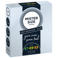 Набір презервативів Mister Size pure feel 47–49–53 мм 3 розміри 0,05 мм