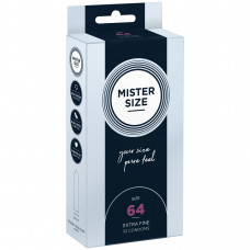 Презервативи Mister Size pure feel 64 (10 шт), товщина 0,05 мм — Keks-Hub