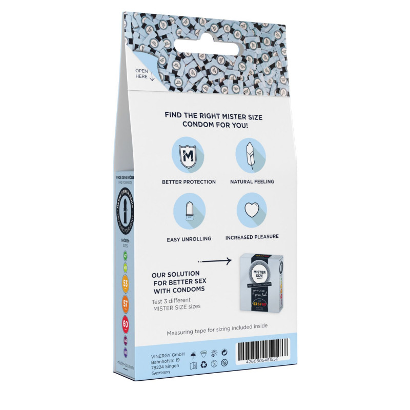 Текстура презервативів Mister Size, 0.05 мм товщина
