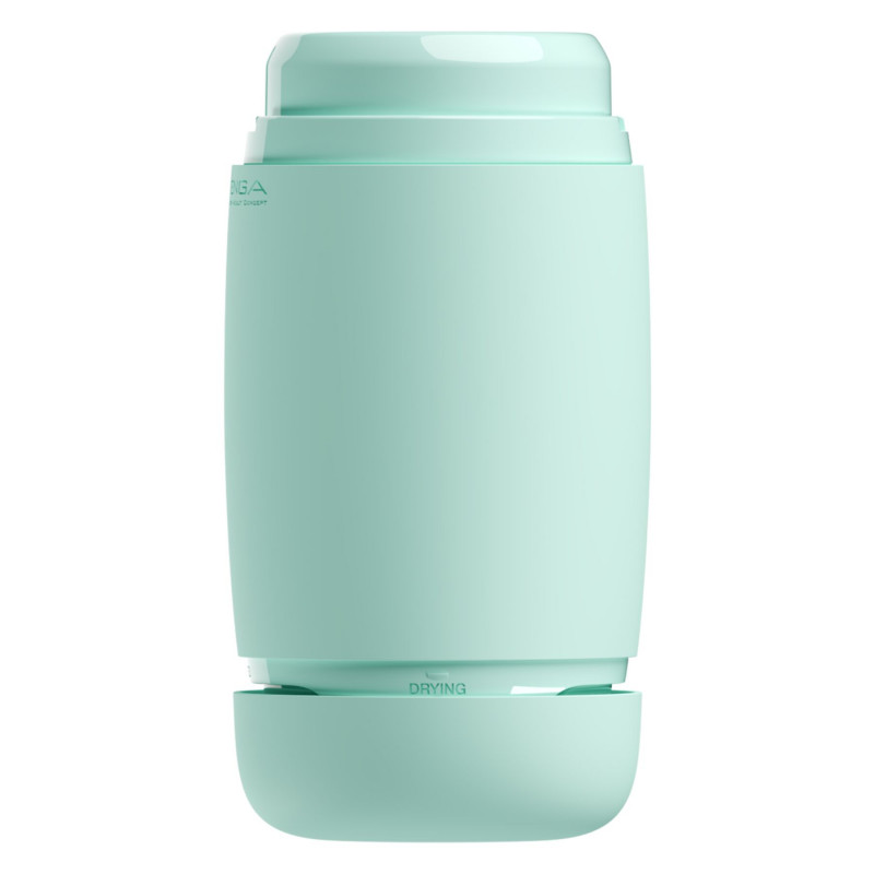 Мастурбатор Tenga PUFFY Mint Green: детальний вигляд збоку, підкреслює форму та гнучкість