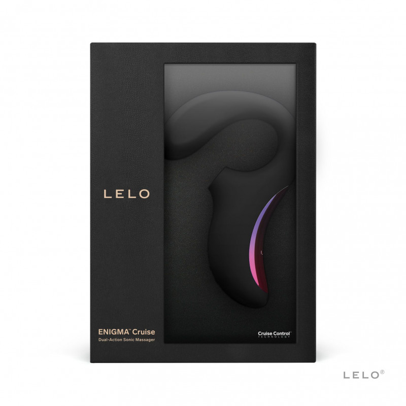 LELO Enigma Cruise Black - порівняння розміру з долонею (якщо фото показує це)
