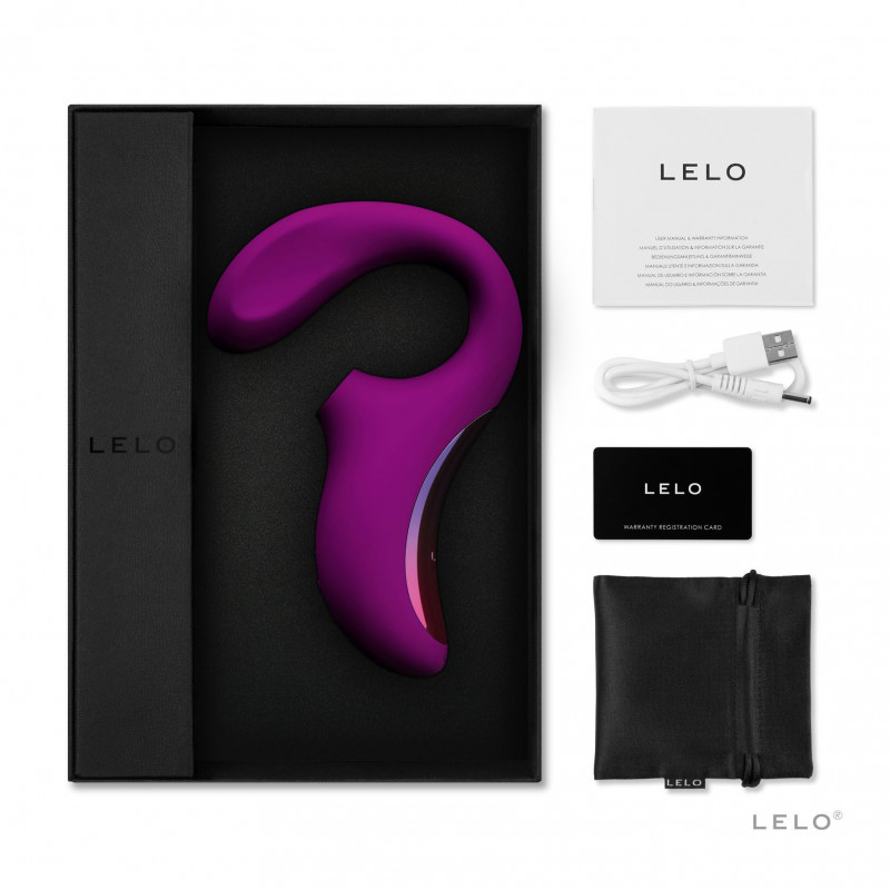 Комплектація LELO Enigma Cruise Deep Rose: стимулятор, кабель, інструкція, рожевий