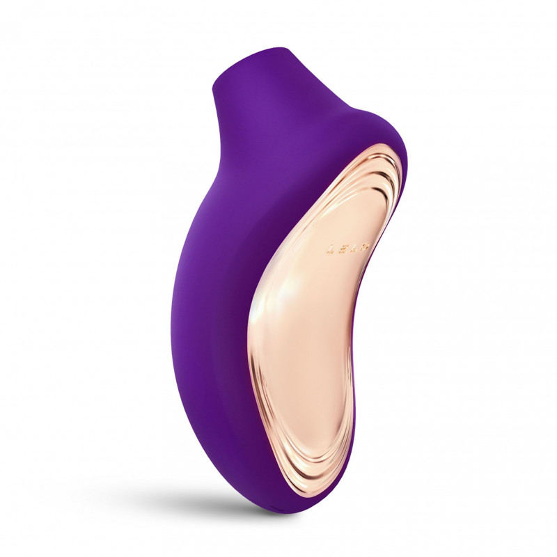 LELO SONA 2 Purple: детальний вигляд стимулятора збоку, текстура силікону