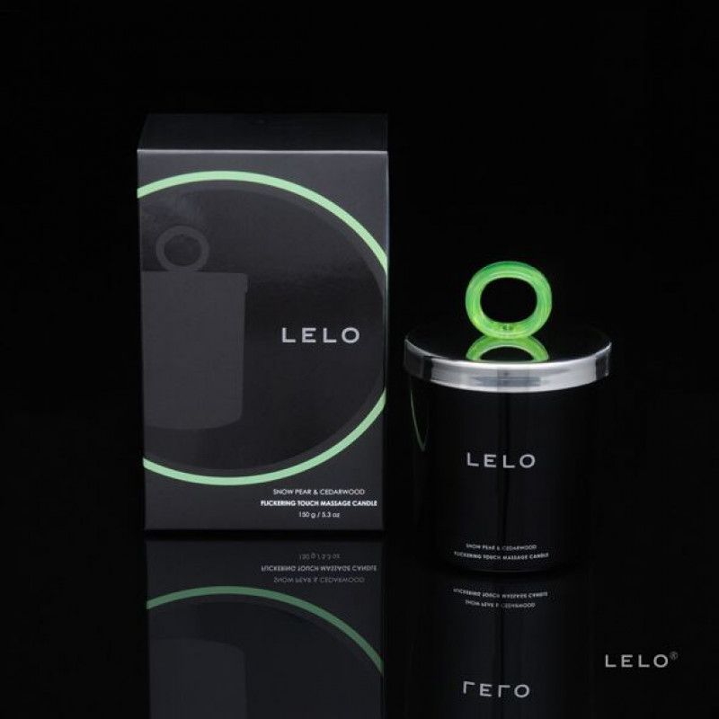 Масажна свічка LELO Massage Candle Snow Pear & Cedarwood у витонченій упаковці: чудовий подарунок