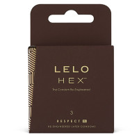 Презервативы LELO HEX Condoms Respect XL 3 шт, тонкие, суперпрочные, увеличенный размер