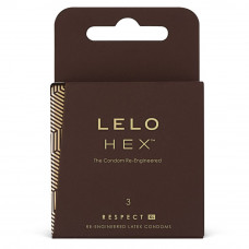Презервативи LELO HEX Respect XL, 3 шт., тонкі, суперміцні, збільшений розмір — Keks-Hub