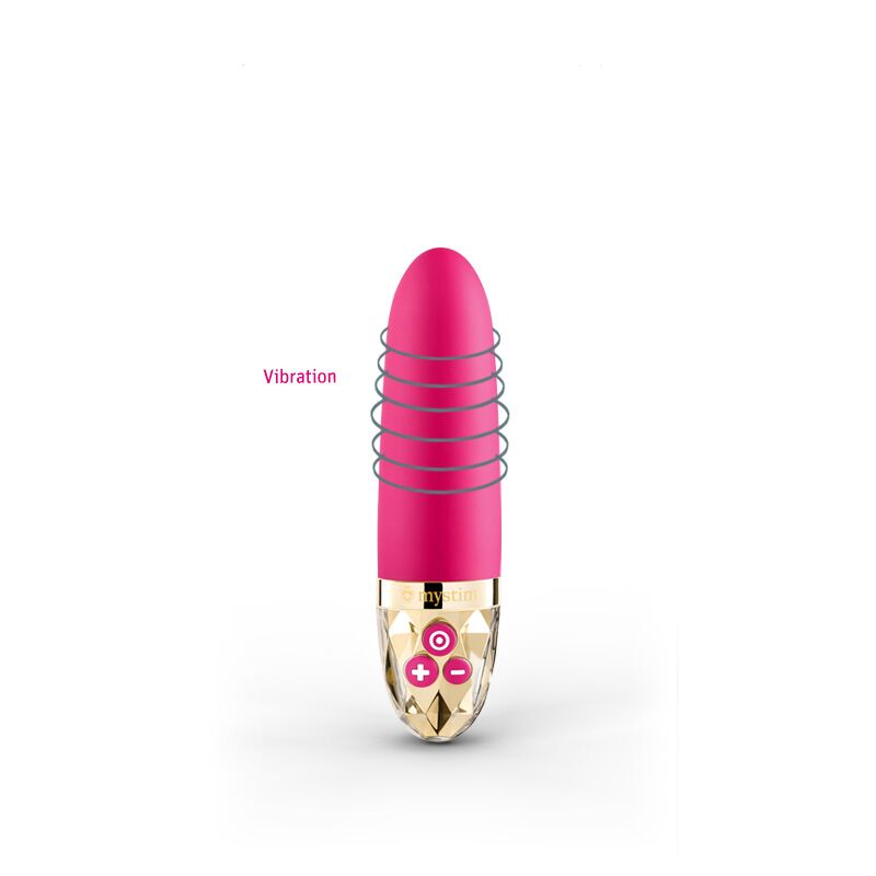 Бічний вигляд вібратора Mystim Sleak Freak Pink, ergonomічна форма