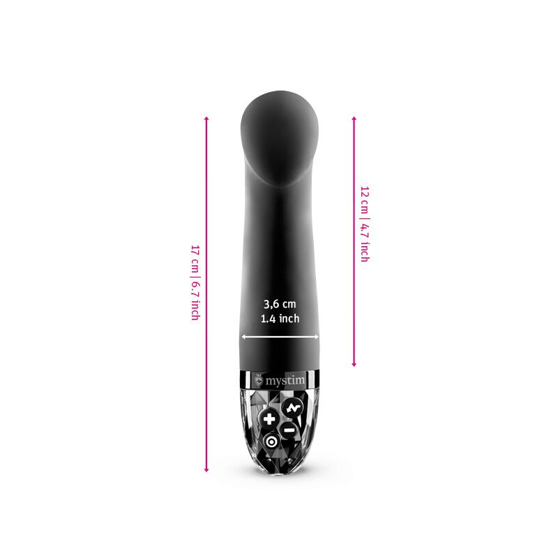 Mystim Right on Ron Black Edition: детальний вигляд передньої частини з елементами електростимуляції