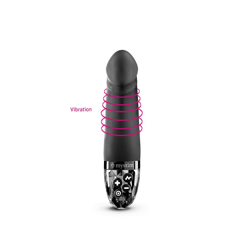 Крупний план елементів управління вібратора Mystim Real Deal Neil Black Edition