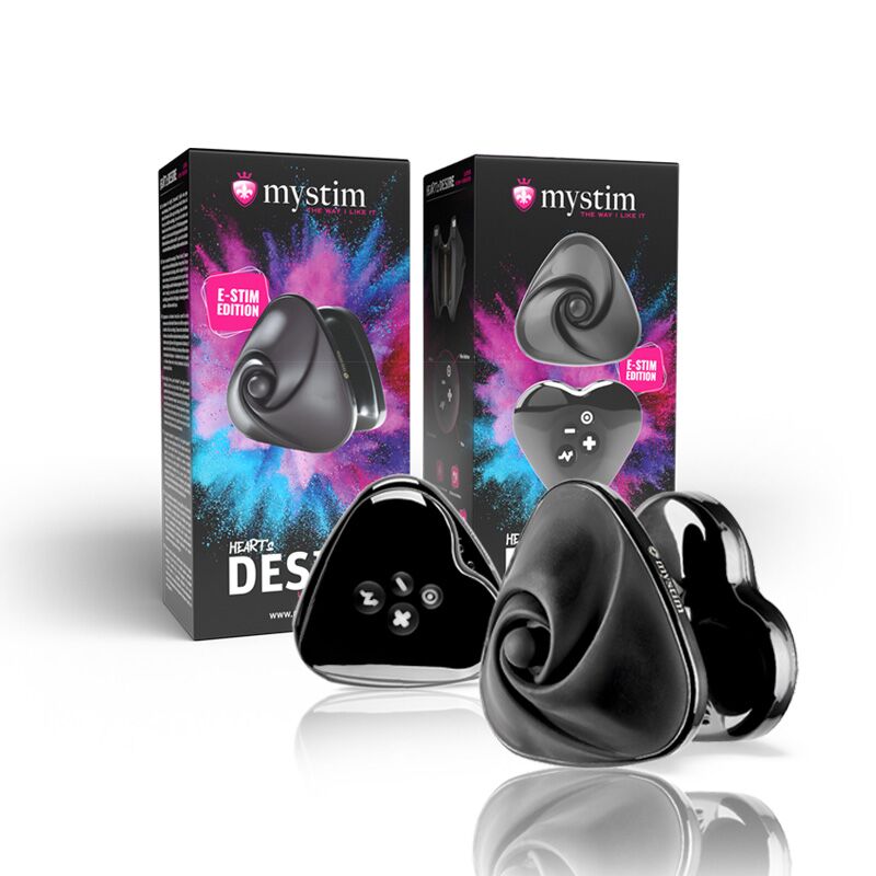 Вібратор Mystim Hearts Desire Black Edition - загальний план, що підкреслює його елегантність