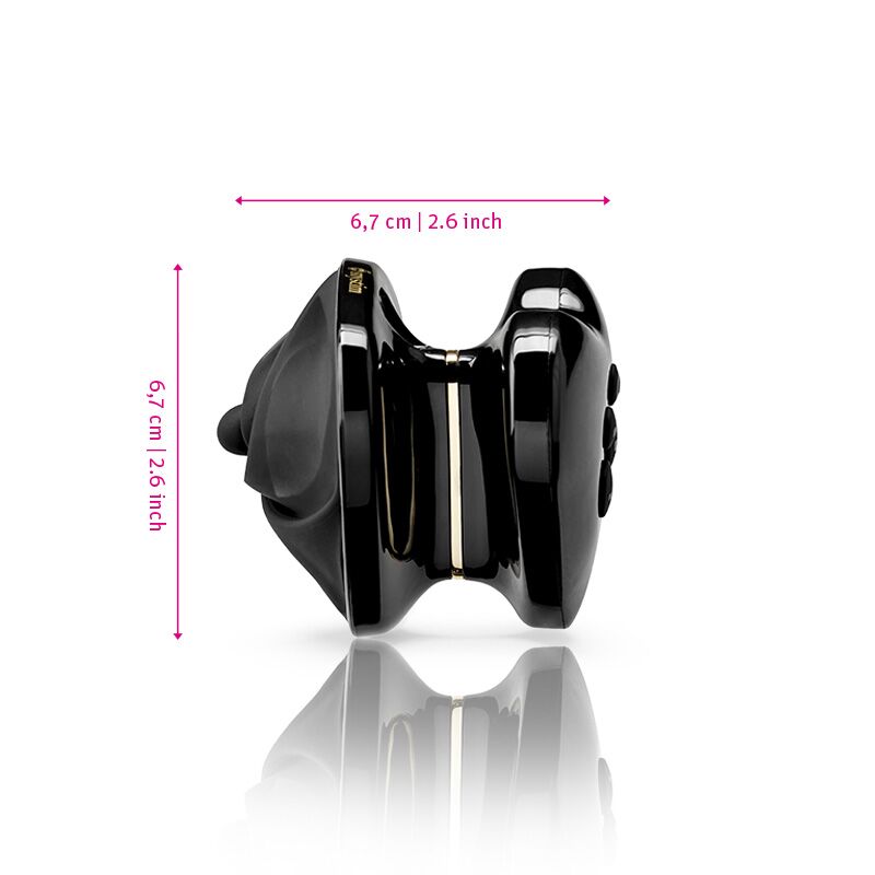 Панель керування вібратора Mystim Hearts Desire Black Edition - кнопки для режиму вібрації та електростимуляції