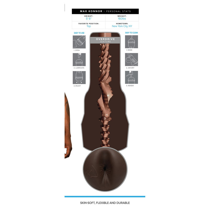 Мастурбатор Fleshlight Boys Max Konnor Overdrive - очищений та готовий до зберігання