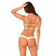 Еротичний комплект Obsessive Heavenlly 2-pcs cupless set M/L - вид збоку, що підкреслює фігуру