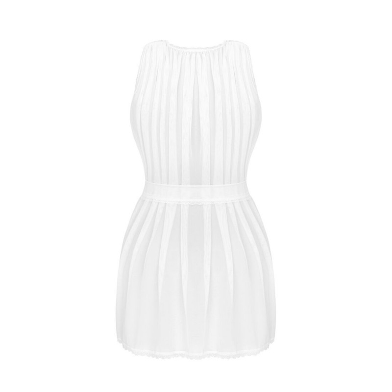 Текстура ніжної напівпрозорої тканини пеньюара Obsessive Heavenly peignoir XL/2XL