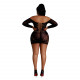 Детальний вигляд збоку чорної сукні-бодістокінг Moonlight Plus Model 07 XL-XXXL