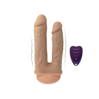 Вибрационный фаллоимитатор SilexD Double Gusto Vibro Flesh (размер 8 & 7) Flesh, диаметр 4,5 см и 3,7 см