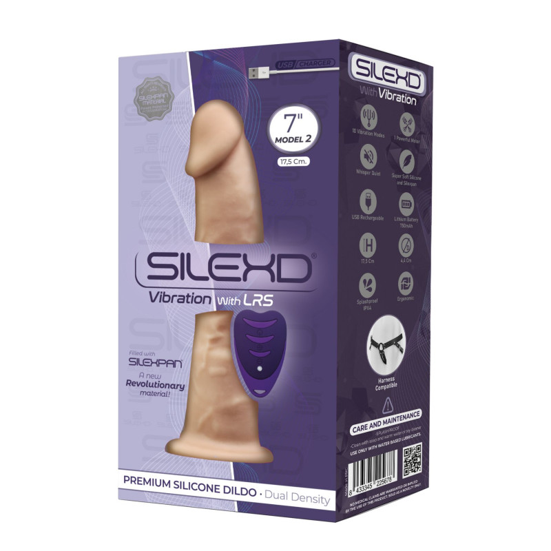 Фалоімітатор SilexD Henry Vibro Flesh 7 дюймів в упаковці