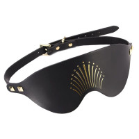 Маска на глаза Zalo Blindfolds Black, натуральная кожа