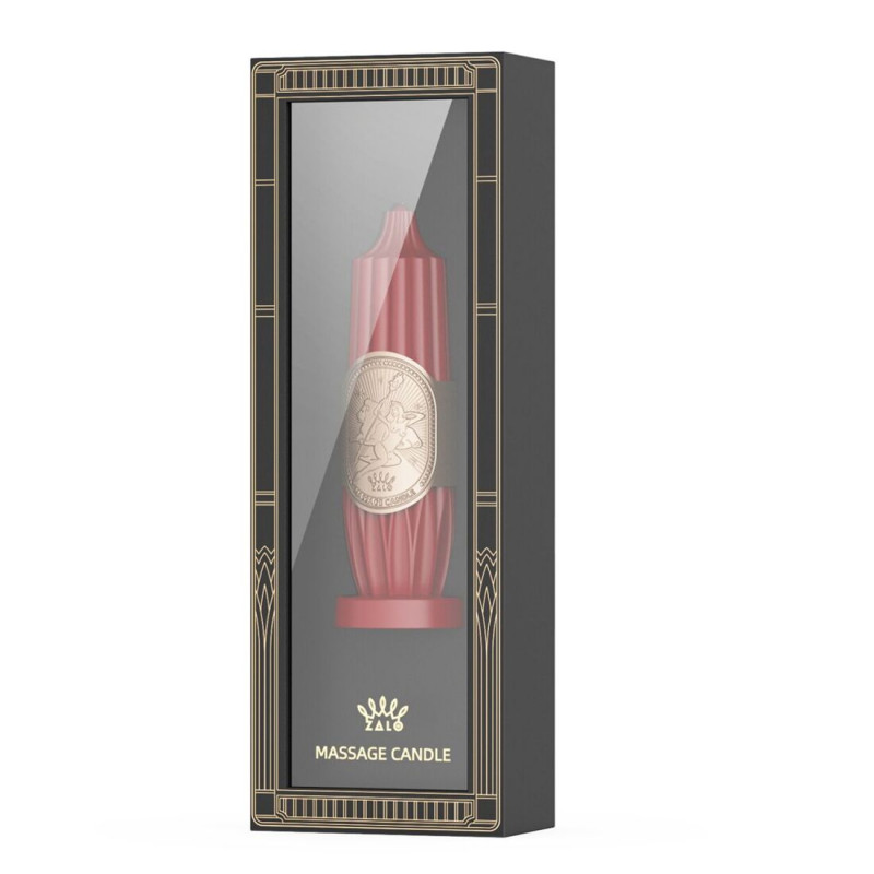 Елегантна упаковка масажної свічки Zalo Massage Candle Red, що підкреслює її преміальний статус та робить ідеальним подарунком.