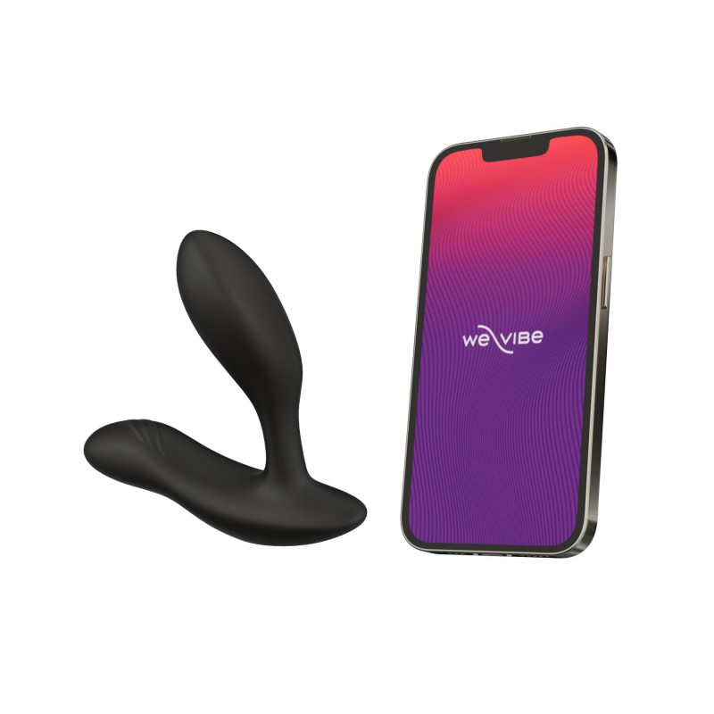 We-Vibe Vector+ CHARCOAL BLACK: вигляд збоку, демонструє вигнуту форму