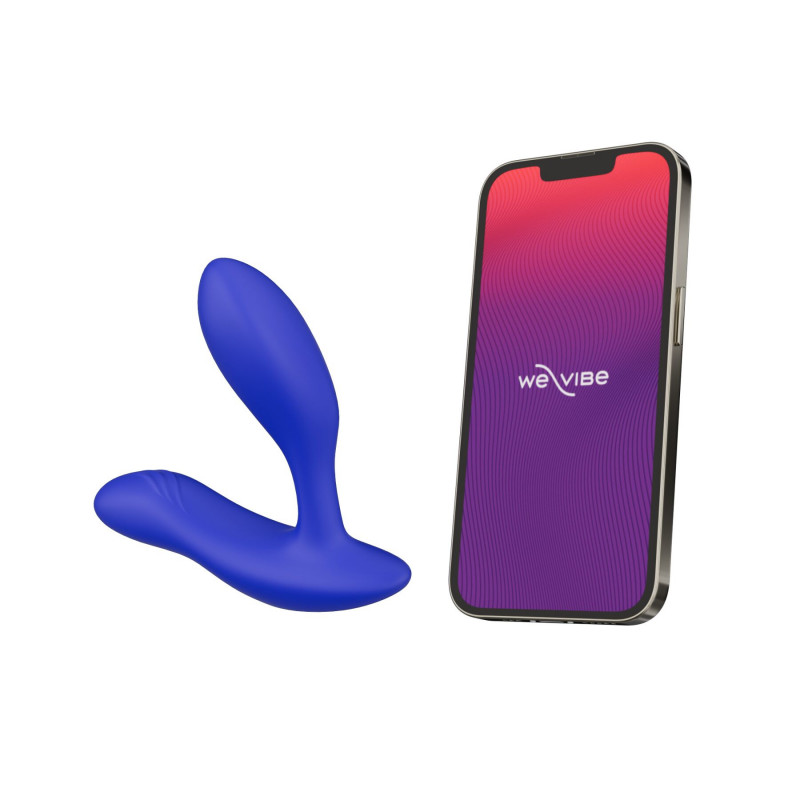 We-Vibe Vector+ ROYAL BLUE: детальний вигляд збоку, демонстрація форми