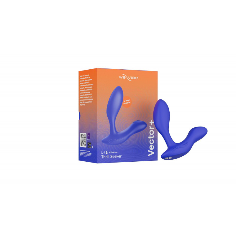 We-Vibe Vector+ ROYAL BLUE: детальний вигляд зверху, демонстрація кнопок