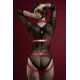 Жіноча збруя Feral Feelings Body Harness Red - вид збоку