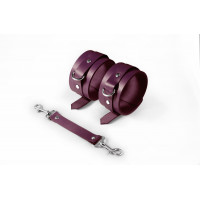 Поножи Feral Feelings Ankle Restraints, натуральная кожа, burgundy