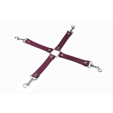 Хрестовина 4 Way Connector Feral Feelings натуральна шкіра, Burgundy — Keks-Hub