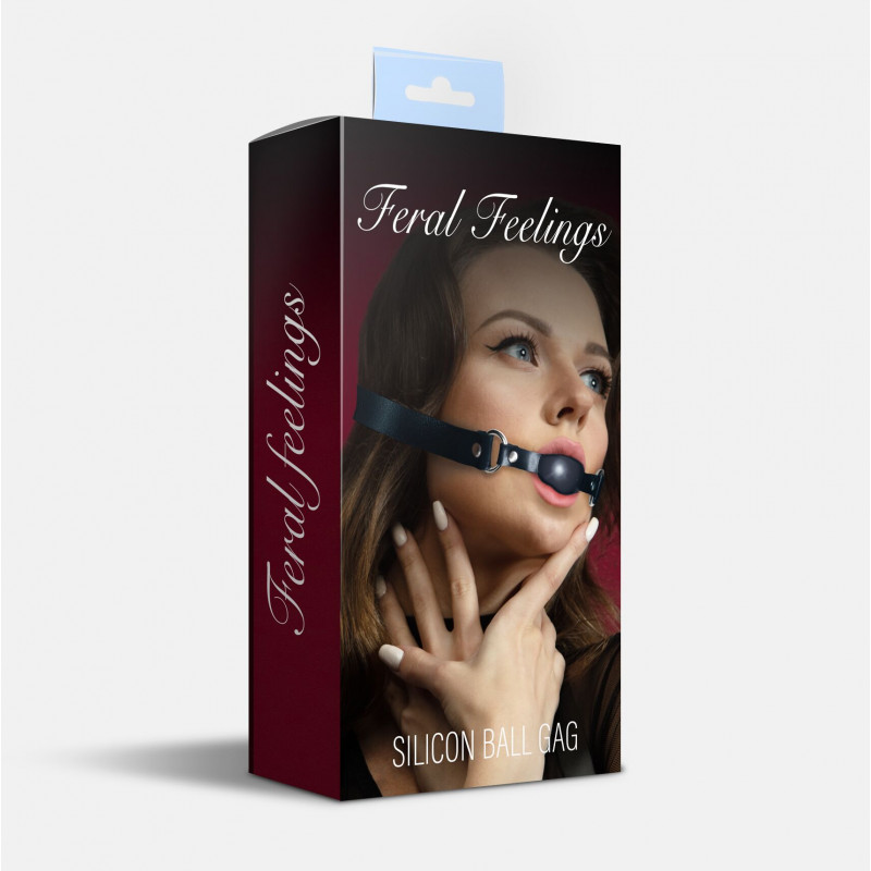 Силіконовий кляп Feral Feelings Silicon Ball Gag, вид збоку, текстура матеріалу