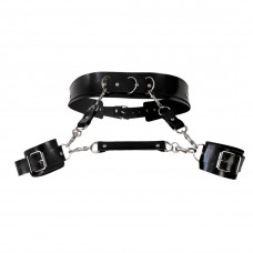 Шкіряний пояс з наручниками Art of Sex Kasta XS-M чорний — Keks-Hub