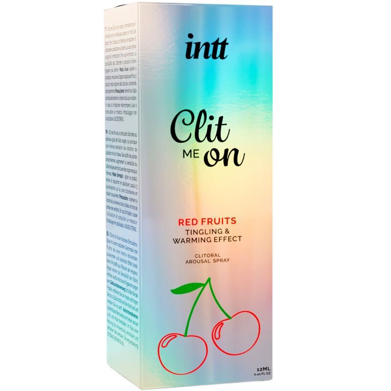 Збуджувальний спрей Intt Clit Me On Red Fruits Warming Effect 12мл - червоні ягоди та крапля спрею