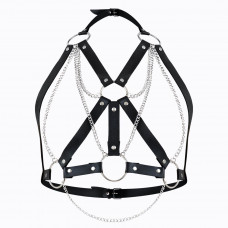 Портупея жіноча Art of Sex Aiden Leather harness, Чорна XS-M — Keks-Hub