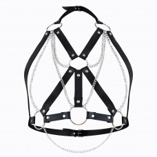 Портупея жіноча Art of Sex - Aiden Leather harness, Чорна L-2XL — Keks-Hub
