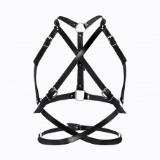 Портупея жіноча Art of Sex - Agnessa Leather harness, Чорний XS-M — Keks-Hub
