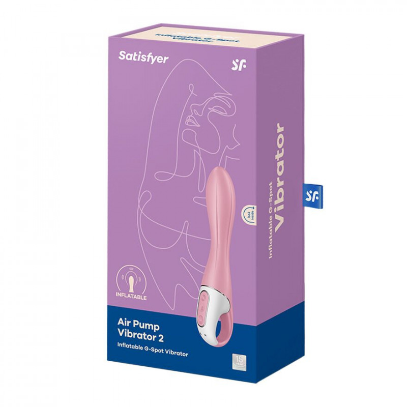 Вібратор Satisfyer Air Pump Vibrator 2 в розкладеному стані, з елементами керування