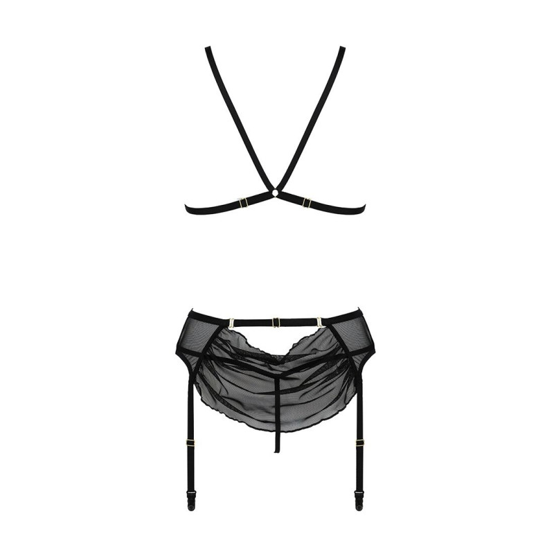 Пояс для панчіх Passion DELIENA SET XXL/XXXL black: елегантний аксесуар для завершення образу