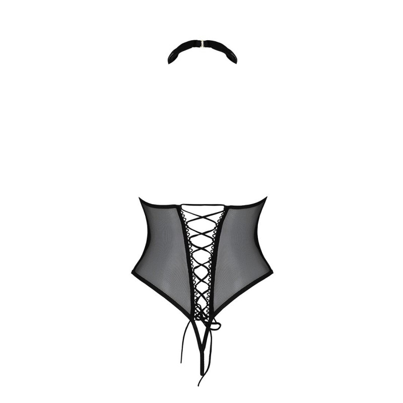 Боді Passion DOMINICA BODY XXL/XXXL бежеве, текстура тканини