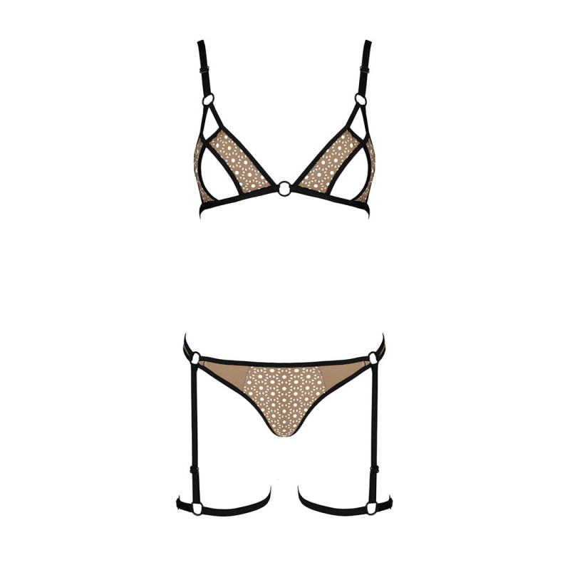 Еротичний комплект Passion GABI SET S/M beige: вигляд збоку
